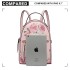 LG1866F-MISS LULU STYLISH LADIES RUCKSACK LEATHER PRINTED BACKPACK PINK